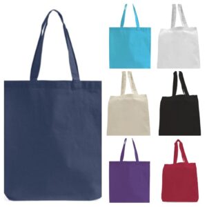Economical Cotton Tote Bag with Bottom Gusset