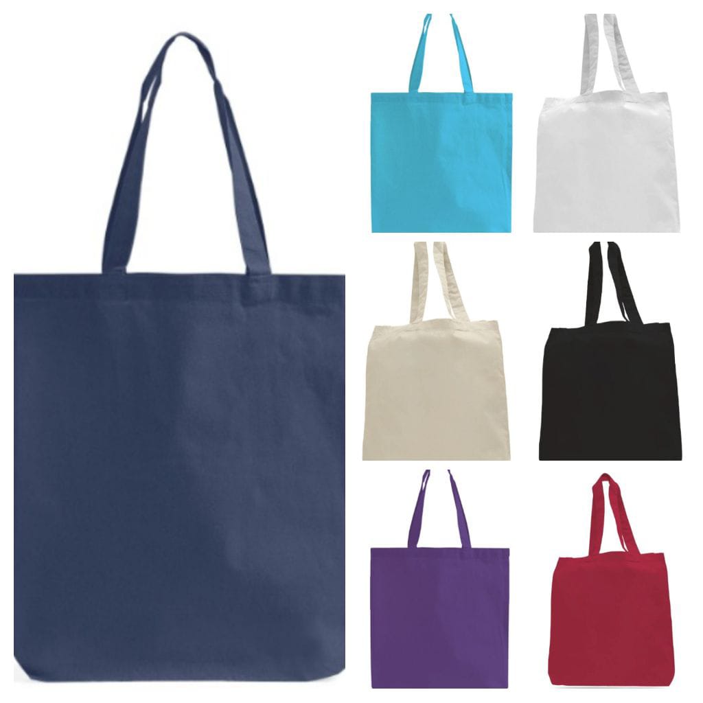 Economical Cotton Tote Bag with Bottom Gusset